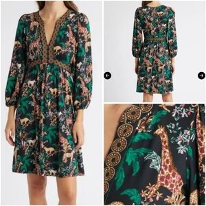 Lilly Pulitzer Wexlee 3/4 Sleeve Fit & Flare Dress Dancing in the Moonlight